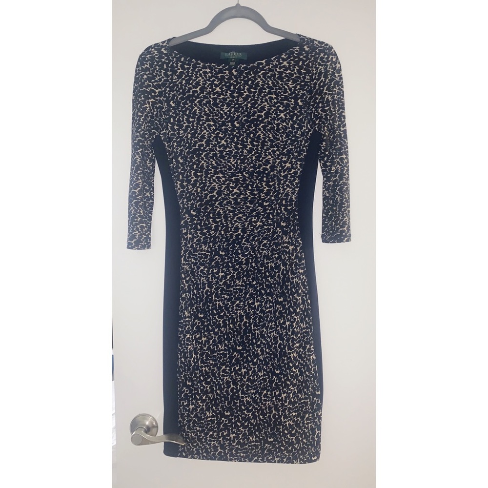 Ralph Lauren blue and tan dress
